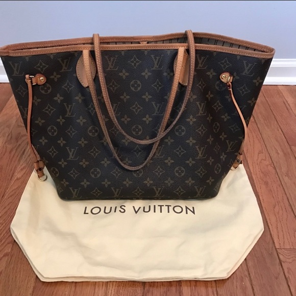 Authentic Monogram Louis Vuitton Neverfull MM with box and dust bag - Picture 9 of 9